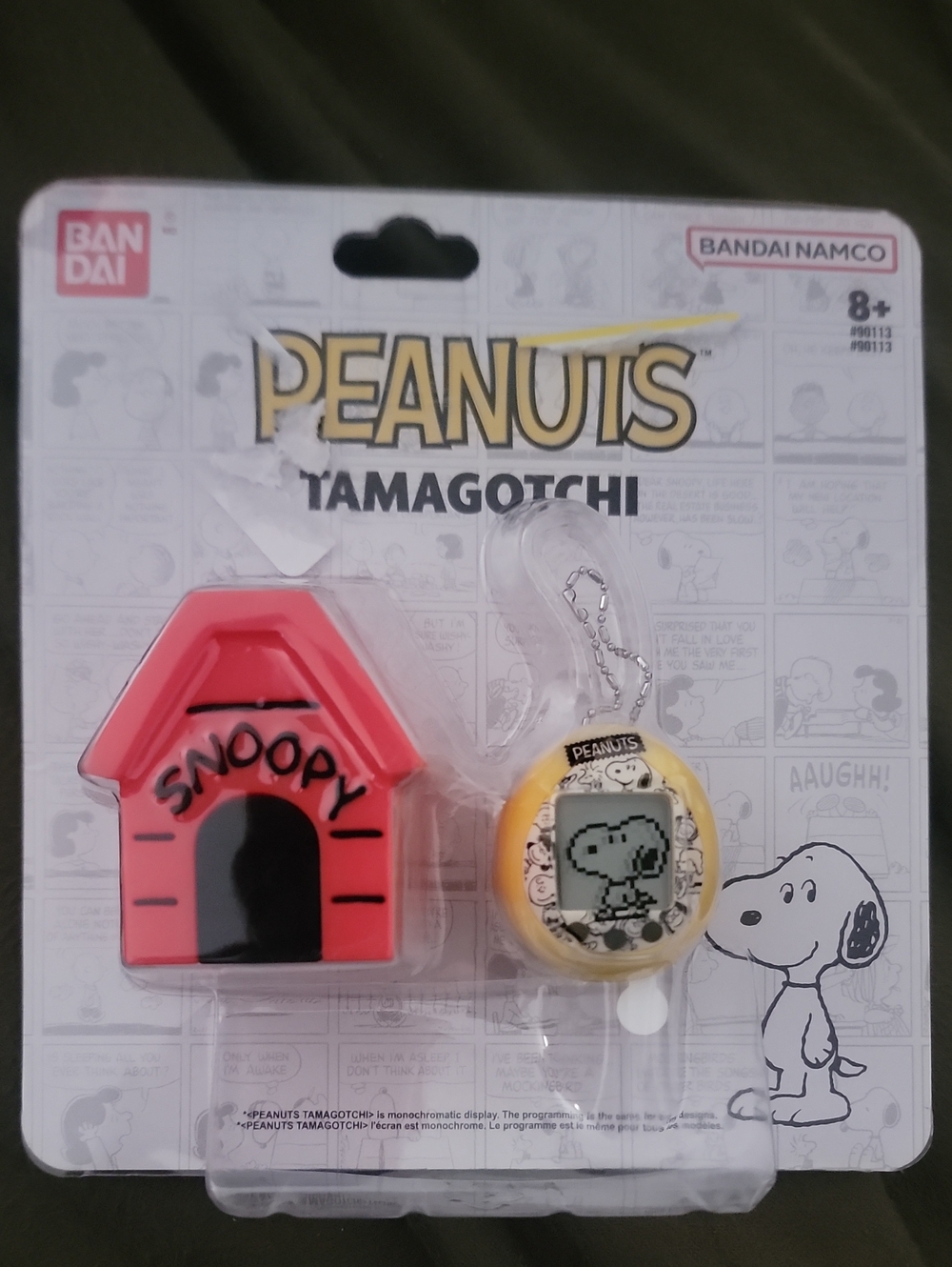 Bandai Peanuts Snoopy Tamagotchi with Yellow Virtual Pet